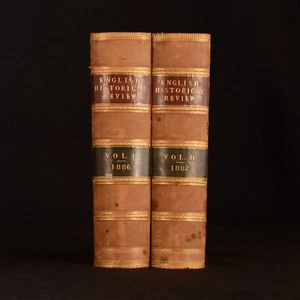 1886-87 2vol The English Historical Review Rev Mandell Creighton History Leather - Picture 1 of 8