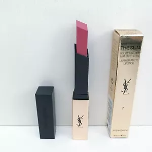 YSL Rouge Pur Couture The Slim Leather Matte Lipstick, #7 ROSE OXYMORE, BNIB - Picture 1 of 5