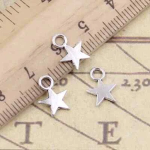 30 pezzi ciondoli stella 11x8 mm argento tibetano ciondoli antichi fai da te gioielli fatti a mano cr - Foto 1 di 15