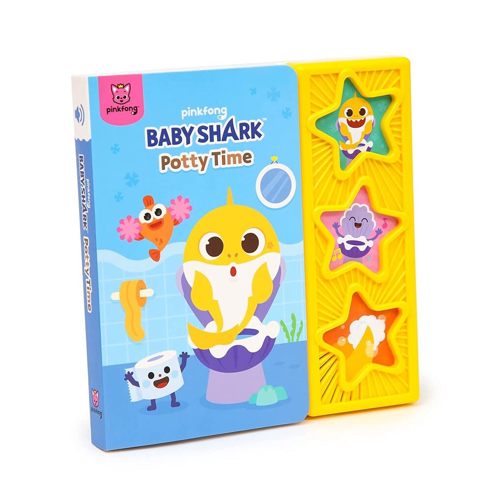 Baby Shark Potty Time 3 Button Story Sound Book, Baby Shark Learning Toys