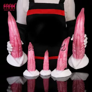 5 Sizes Giant Fantasy Penis Huge Dildo With Sucker Silicone Sex Toys Anal Plug - Picture 1 of 27