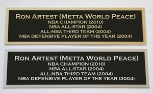 Ron Artest Namensschild für signed handsigniertes Basketball Foto Trikot oder Etui - Bild 1 von 2