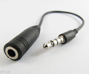 4pcs 3.5mm 1/8" 4 Pole Male to 3.5mm Stereo Female Aux Audio Adapter Cord Cable - Picture 1 of 4