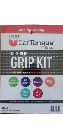CatTongue Grips Grip Kit:   Clear Non-Abrasive Anti-Slip Kit (26-Piece) • 16.42$
