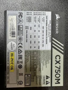 CORSAIR CX 750M - Foto 1 di 3