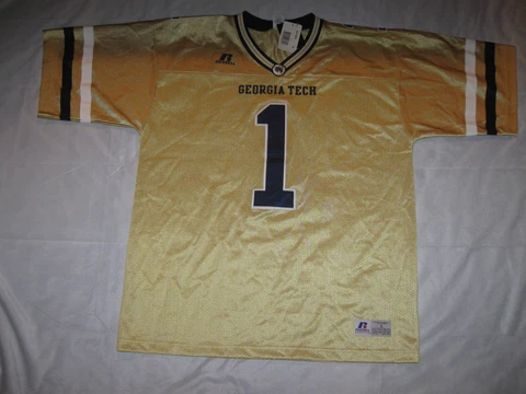 Georgia Tech Yellow Jackets Vintage Football Jersey NEW Men's GT RussellAthletic Cover