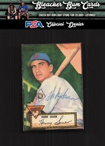 1952 Topps 35 Hank Sauer Auto Trimmed - Picture 1 of 2