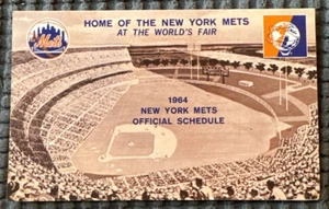 1964 New York Mets Schedule-Rheingold Beer-Shea Stadium - Picture 1 of 4