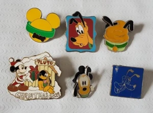 Set of 6 Disney Parks Pluto Pins Christmas Day 2019 Mickey Mouse & Pluto LE 5000 - Picture 1 of 2