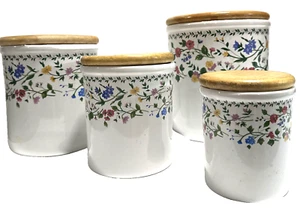 English Garden Farberware Canister Set 4 Piece 225-06 Baking Cooking Kitchen - Picture 1 of 15