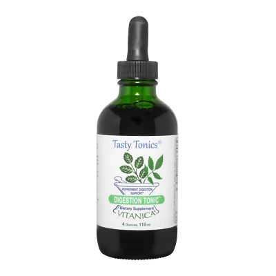 Vitanica, tónico digestivo, apoyo digestión menta, vegano, 4 onzas  Foto 1 de 3