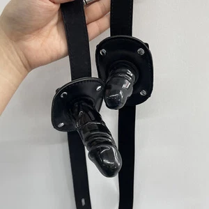 Penis Gag Lockable Dildo Cock Ball Mouth Stuffer Muzzle Oral Bondage Sex Toy USA - Picture 1 of 24