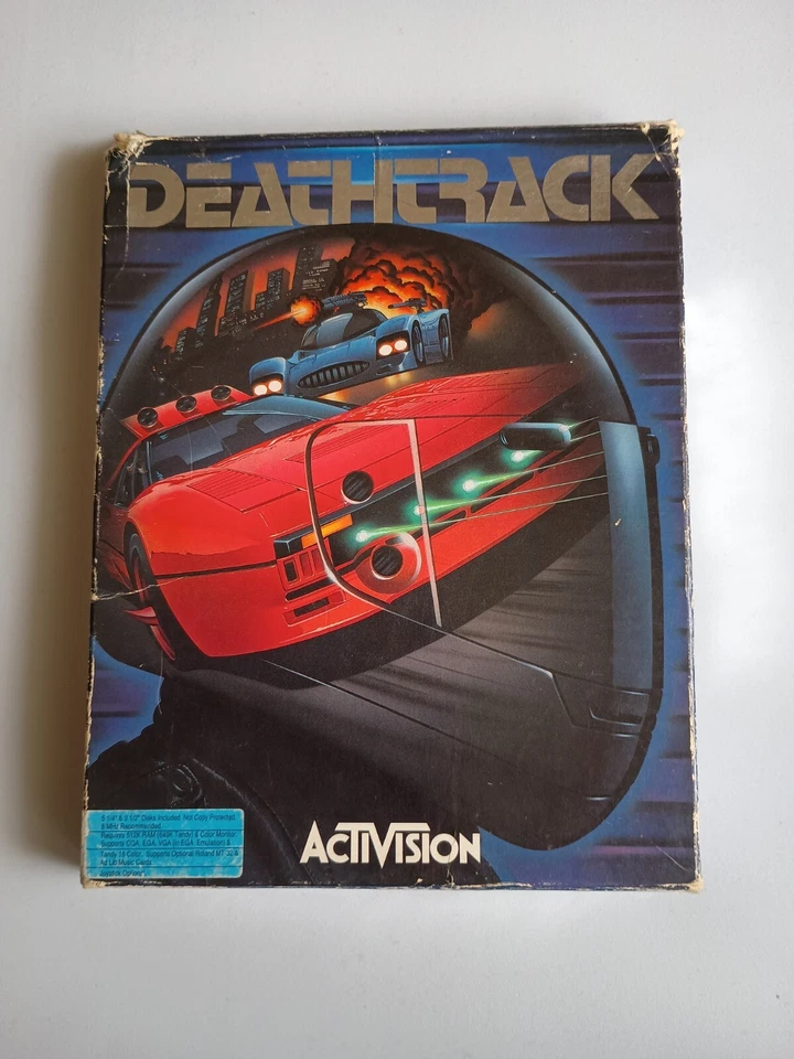 DEATHTRACK Activision 1989 w/2 floppy (see picture), registration, flyers w/box - Image 1 of 3