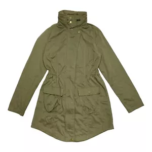 Mossimo Utility Jacket Coat Parka Full Zip Hidden Hood Green Womens Size Small - Picture 1 of 6