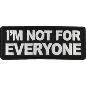 Nuevo parche chaleco motociclista I'm Not For Everyone bordado coser en hierro - Imagen 1 de 3