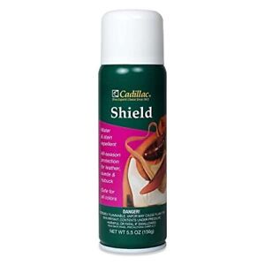 Cadillac Shield Water & Stain Leather & Fabric Protector Great  for shoes 5.5 oz