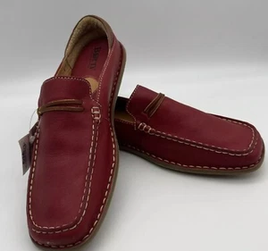 Women’s Born Red Leather Mules Slides Loafers 9 1/2 - Picture 1 of 12