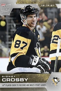 2021-22 TOPPS NOW NHL STICKER PITTSBURGH PENGUINS SIDNEY CROSBY #161 400 MULTIPT - Picture 1 of 1