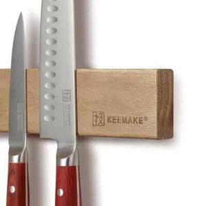 KEEMAKE Magnetischer Messerhalter für Wand 12" Akazienholz Messerleiste Magnetaufhänger - Bild 1 von 5