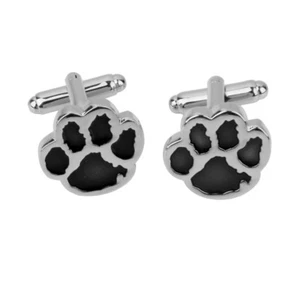 PAIR ANIMAL DOG PET CAR PAW PRINT SHIRT CUFFLINKS MEMORIAL CUFF LINKS GIFT - Picture 1 of 6