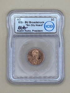 ICG BU 2001 D 1c - Broadstruck Error From "Sin City Hoard" Hand Signed - Picture 1 of 2