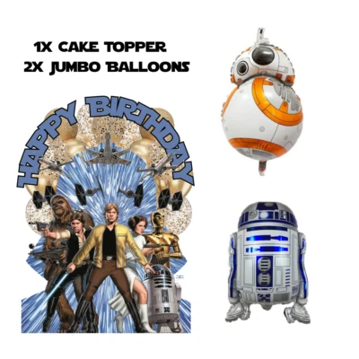 Stock AU - 60 cm - Globo de aluminio BB8, R2D2 decoración de cumpleaños  Foto 1 de 4