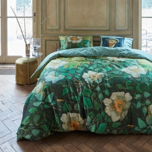 Wild Roses Green Quilt Cover Set King by Bedding House - Picture 1 of 3