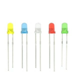 50pcs 3mm LED Light Emitting Diodes Red Blue Green Yellow - Picture 1 of 8