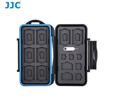 JJC MC-STM23 Memory Card Holder case fits 8 SD, 8 MSD, 2 SIM, 2 Micro SIM etc. - Image 1 of 4