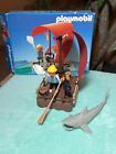 Playmobil 3736 Pirate Castaway Raft with Shark and Dog 100% Complete