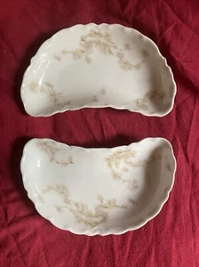Haviland & Co Vintage Bone Dishes Set -2 Limoges France China Pink Daisy Floral - Picture 1 of 6