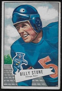 1952 Bowman Large #88 Billy Stone Chicago Bears!