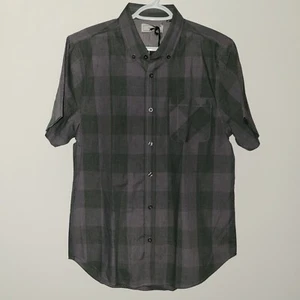 NWT Five Four Button Down Shirt Men's Size Medium Olive Green Gray Alder - Picture 1 of 9