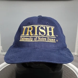 Vintage University Square Notre Dame irische Druckknopflasche Mütze blau USA - Bild 1 von 19