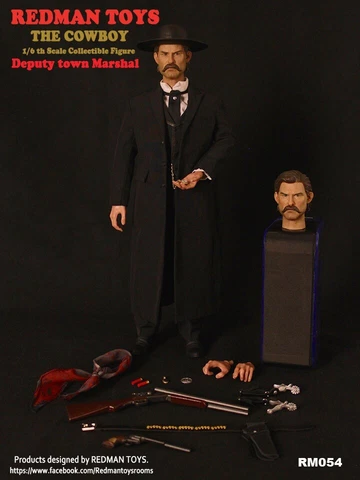 REDMAN TOYS RM054 1/6 Tombstone Wyatt Earp Kurt Russell 12" Male Action Figure Cover