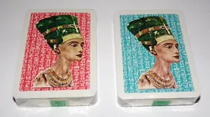 Vintage Egyptian Playing Cards With Duty Stamps - 2 Decks Brand New Sealed RARE - Picture 1 of 3