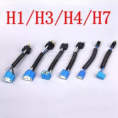 H1/H3/H4/H7 Keramik Lampensockel Stecker Fassung Sockel Anschluß Verlängerung • 4.24€