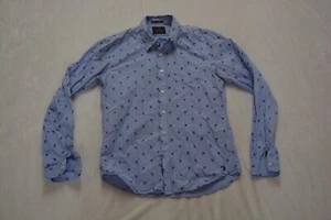 Scotch And Soda Herren Floral Button Down Kurzarm Hemd Blau Größe M. - Bild 1 von 12