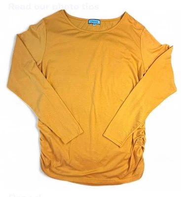 GINKANA MUSTARD YELLOW MATERNITY SHIRT, SIZE XL, CHEST 41 IN, LENGTH 29 IN - Image 1 of 3