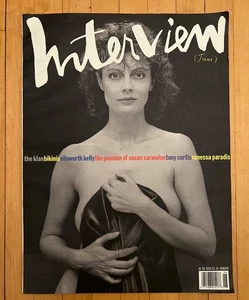 Interview Magazine - Susan Sarandon - June 1991 - Tony Curtis, Vanessa Paradis - Bild 1 von 7