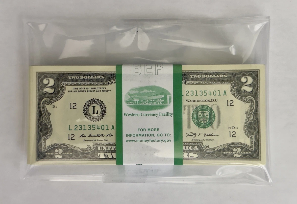 Uncirculated 2 US Federal Reserve Small Notes for sale | eBay