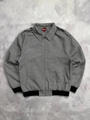 MENS MERC LONDON CLASSIC TARTAN LINED HARRINGTON BOMBER JACKET - Grey - Image 1 of 4