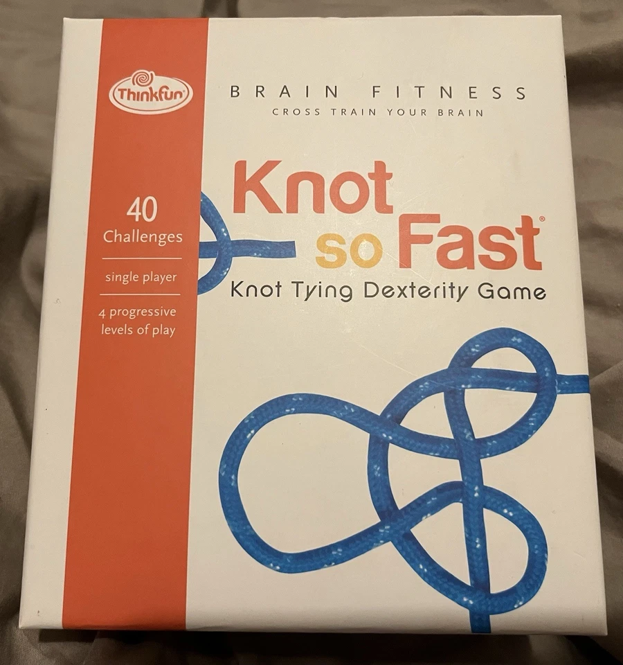 KNOT SO FAST Pre-owned 100% Complete Knot Tying Dexterity Game by Thinkfun 2014 - Image 1 of 4