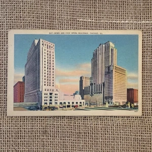 News Civic Opera Buildings Chicago Illinois Illinois Illinois Illinois Postal publicada 1939 - Imagen 1 de 5