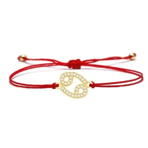 Cancer Zodiac Red String Protection Bracelet - Picture 1 of 4