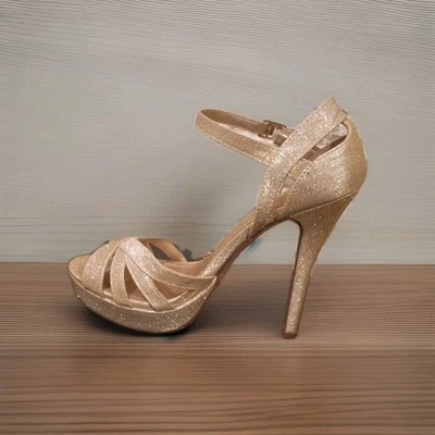 DREAM PAIRS Women's 7.5 Platform Stiletto Heels 5" Open Toe Strappy High Heels  - Image 1 of 4