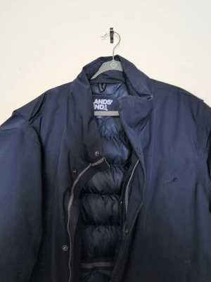 Parka de invierno Lands' End Expedition Down para hombre azul marino 3XL capucha recortada de piel 600 FP Foto 1 de 4
