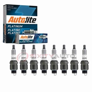 8 pc Autolite Platinum Spark Plugs for 1957-1958 Chevrolet Del Ray 4.3L 4.6L ub - Picture 1 of 5