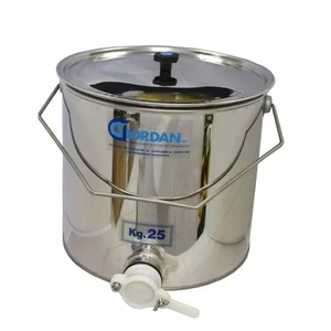 Secchiello inox per miele 25 kg con rubinetto - sotto smielatore |per apicoltura - Foto 1 di 1