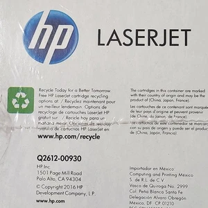 HP Q2612D LaserJet Toner Cartridge Pack of 2 - Black - Picture 1 of 7